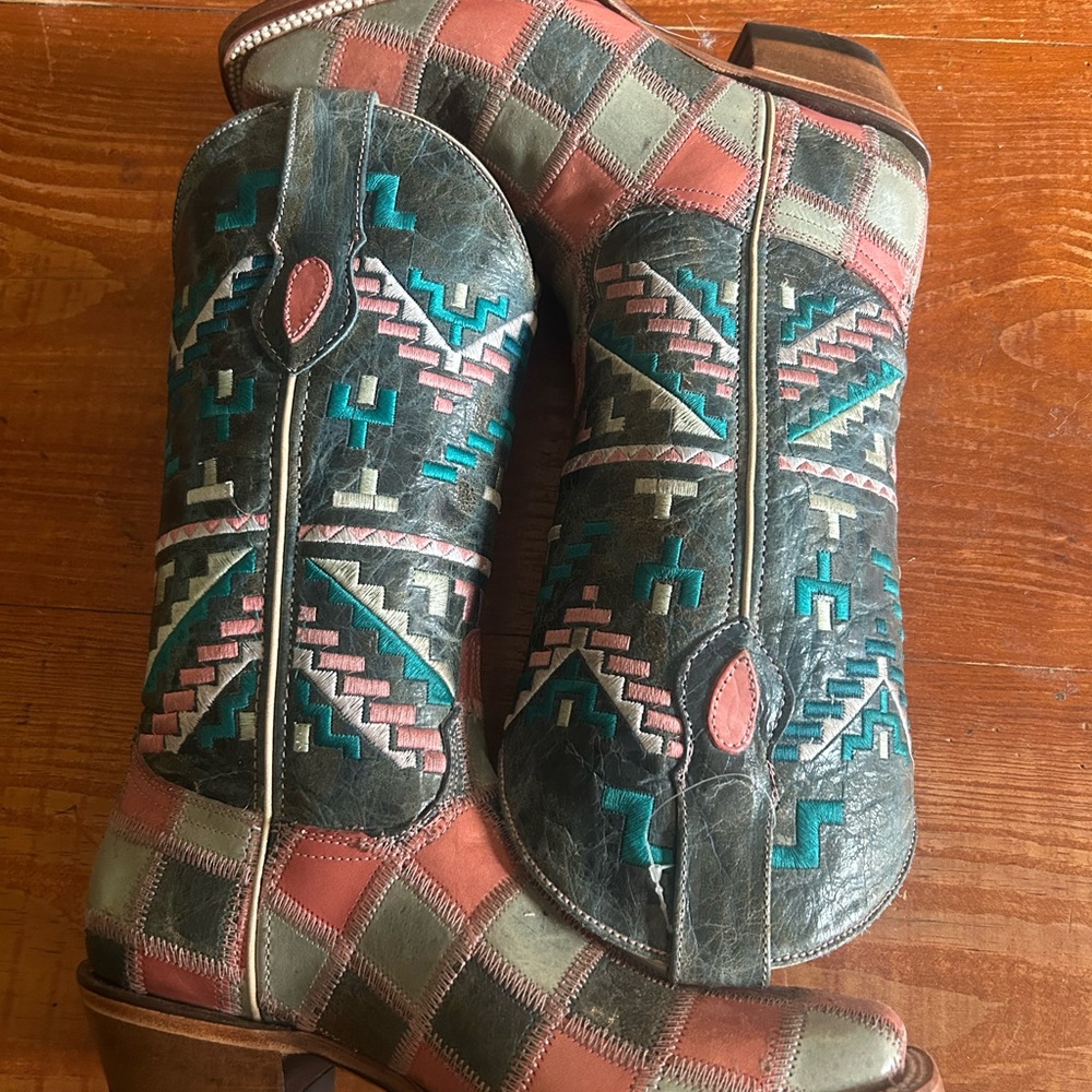 Colorful Western Leather Boots